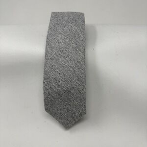 Bonobos Silk Necktie Mens OS Gray Textured Handmade USA Solid 3" Wide  60" Long
